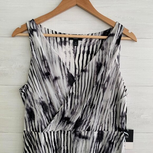 NWT Simply Vera Wang - Purple black tie dye stretch HI-LO dress, M - Picture 2 of 7